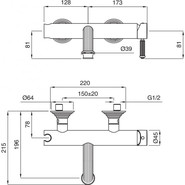 Смеситель для ванны Cezares APHRODITE-VDM-02-Bi, бронза, Цвет производителя: бронза - фото 2