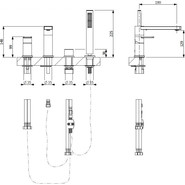 Смеситель для ванны Cezares GLAM-BVDM4-01 - фото 2
