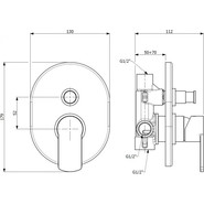 Смеситель для ванны Cezares GLAM-VDIM-01 - фото 2