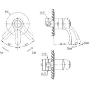 Смеситель для душа Cezares LIRA-C-DIM-02, бронза - фото 2
