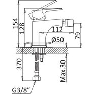 Смеситель для биде Cezares NAUTIC-BS1-01-W0, Цвет производителя: хром - фото 2