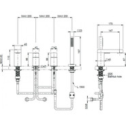 Смеситель для ванны Cezares UNIKA-BVD4-01, Цвет производителя: хром - фото 2