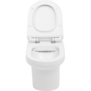 Унитаз подвесной Aquanet Rimless Nova-W BL-101N-WHT 211914 с тонкой крышкой микролифт - фото 3