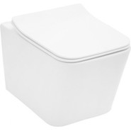 Унитаз подвесной Aquanet Rimless Tavr-W BL-103N-WHT 211920 с тонкой крышкой микролифт, Цвет производителя: белый - фото 