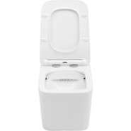 Унитаз подвесной Aquanet Rimless Tavr-W BL-103N-WHT 211920 с тонкой крышкой микролифт, Цвет производителя: белый - фото 3