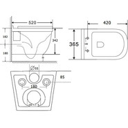 Унитаз подвесной Aquanet Rimless Glide-W CL-11042 210772 с тонкой крышкой микролифт - фото 6