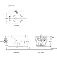Унитаз подвесной Aquanet Rimless Atago 2.0 W LX-1905 243549 с тонкой крышкой микролифт - фото 2