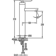 Смеситель для раковины высокий Cezares SIESTA-F-LC-01-W0 - фото 2