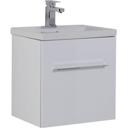 Тумба подвесная с раковиной Aquanet Порто 50 см 195729, белый - фото 