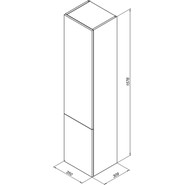 Пенал подвесной Aquanet Алвита 35 см 235359, белый - фото 4