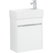 Тумба подвесная с раковиной Aquanet Лидс 50 см 239741, белый, Цвет фасада: белый - фото 