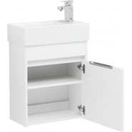 Тумба подвесная с раковиной Aquanet Лидс 50 см 239741, белый, Цвет фасада: белый - фото 2