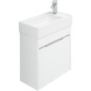 Тумба подвесная с раковиной Aquanet Лидс 50 см 239741, белый, Цвет фасада: белый - фото 3