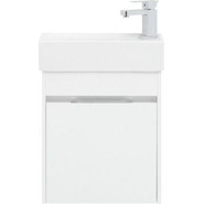 Тумба подвесная с раковиной Aquanet Лидс 50 см 239741, белый, Цвет фасада: белый - фото 5