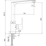 Смеситель для кухни E.C.A. Nita 102118099EX - фото 2