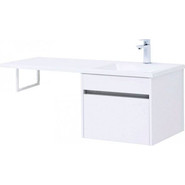 Тумба подвесная с раковиной-столешницей Aquanet Токио 110 см 236915 R, белый - фото 6