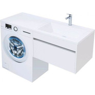 Тумба подвесная с раковиной-столешницей Aquanet Токио 130 см 236917 R, белый - фото 5