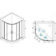 Душевое ограждение RGW HO-512 110х110 см 030651211-11 (стекло 8 мм), хром/прозрачное - фото 2