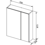 Зеркало-шкаф Aquanet Йорк 70 см 202088, белый - фото 5