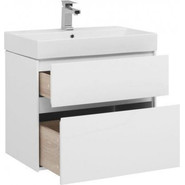 Тумба подвесная с раковиной Aquanet Бруклин 70 см 203959, белый - фото 2