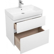 Тумба подвесная с раковиной Aquanet Бруклин 70 см 203959, белый - фото 4