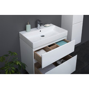 Тумба подвесная с раковиной Aquanet Бруклин 70 см 203959, белый - фото 5