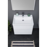 Тумба подвесная с раковиной Aquanet Бруклин 70 см 203959, белый - фото 6