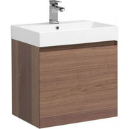 Тумба подвесная с раковиной Aquanet Нью-Йорк 60 см 203945, орех - фото 