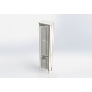 Пенал напольный Aquanet Паола 40 см 181770, белый/серебро - фото 5