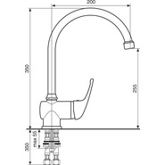 Смеситель для кухни Emmevi Ambra CR9074 - фото 2