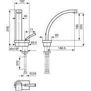 Смеситель для кухни Emmevi Antef CR42007 - фото 2