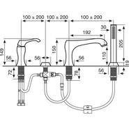 Смеситель для ванны Emmevi Ares NEO76120, черный - фото 2