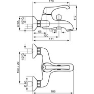 Смеситель для ванны Emmevi Ares CR76001 - фото 2