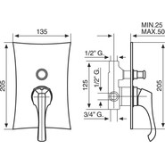 Смеситель для ванны Emmevi Ares BR76019, бронза - фото 2