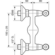 Смеситель для душа Emmevi Deco Ceramic OR121002, золото - фото 2