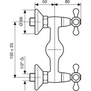 Смеситель для душа Emmevi Deco Classic OR12002, золото - фото 2
