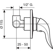 Смеситель для душа Emmevi Duka BR44009, бронза - фото 2