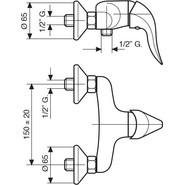 Смеситель для душа Emmevi Duka BR44002, бронза - фото 2
