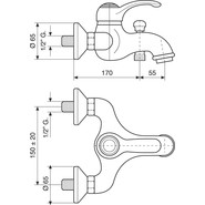 Смеситель для ванны Emmevi Harmony CR22001 - фото 2