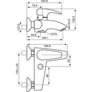 Смеситель для ванны Emmevi Kali CR75001 - фото 2