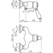 Смеситель для душа Emmevi Laguna OR40062, золото - фото 2