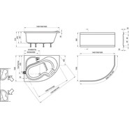 Ванна акриловая Ravak Rosa I 150х105 см CK01000000 L, Размер - мм: 1500х1050 - фото 6