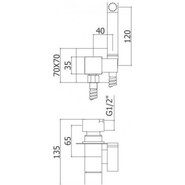 Набор для гигиенического душа Paffoni Tweet Square ZDUP112CR - фото 2