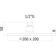 Верхний душ Paffoni Syncro ZSOF075NO 200х200 мм, чёрный матовый - фото 2