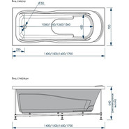 Ванна акриловая Loranto Alberto 170x70 см, Размер - мм: 1700х700 - фото 4