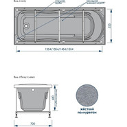 Ванна акриловая Loranto Alberto 170x70 см, Размер - мм: 1700х700 - фото 5