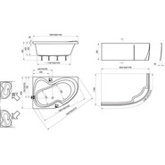 Ванна акриловая Ravak Rosa II 170х105 см C421000000 R, Размер - мм: 1700х1050 - фото 6