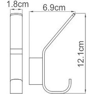 Крючок WasserKraft Sauer K-7923, цвет золото - фото 4