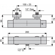 Смеситель для душа с термостатом Emmevi Sicily СR38300 - фото 2