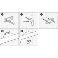 Кольцо для полотенец WasserKraft Wiese K-8960, цвет оружейная сталь - фото 3